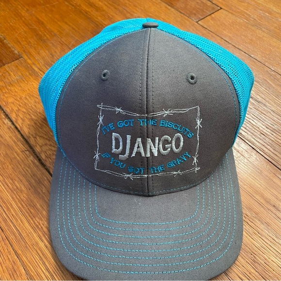 Gray and Blue DJANGO Ball Cap - Picture 2 of 5